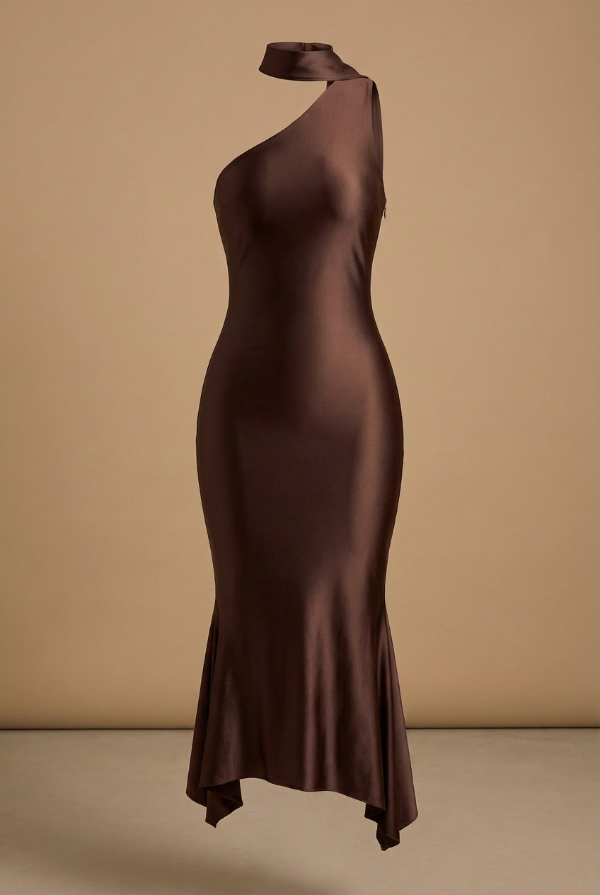 Sirena Robe Mi-Longue - Brun Cacao