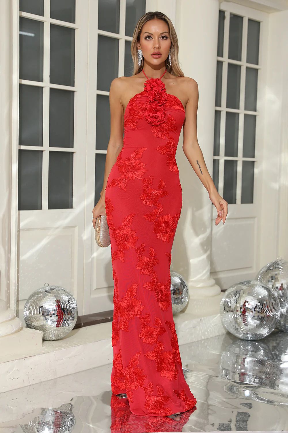 Vestido largo Jasmine Rojo Rubí