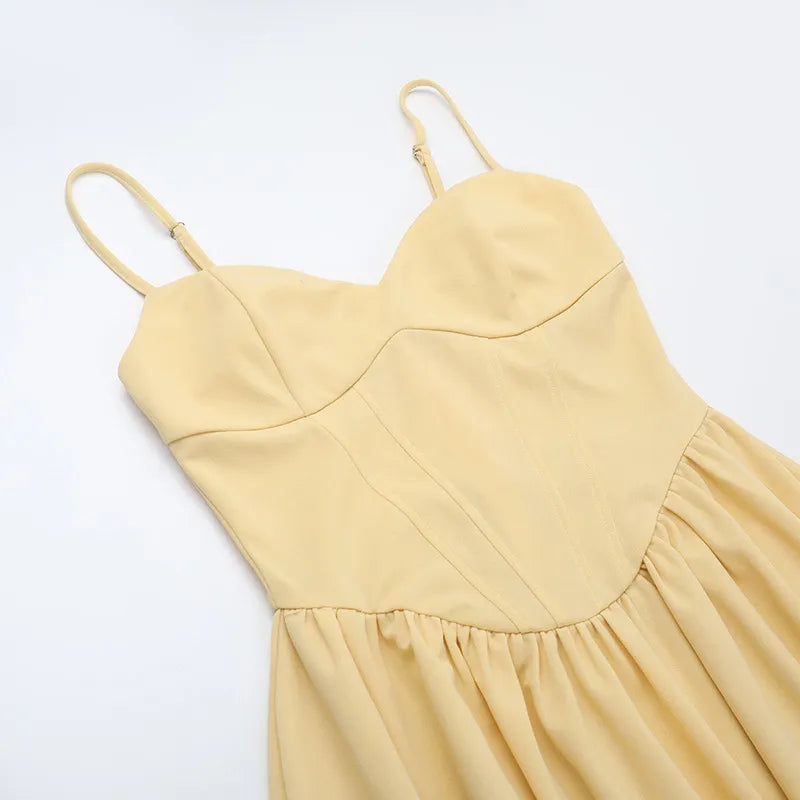 Mariella Midi Dress - Lemon
