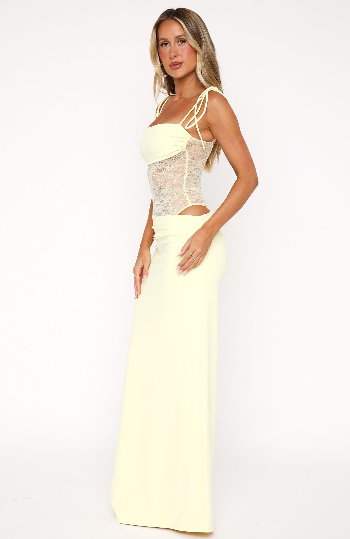 Lily Robe Longue - Citron