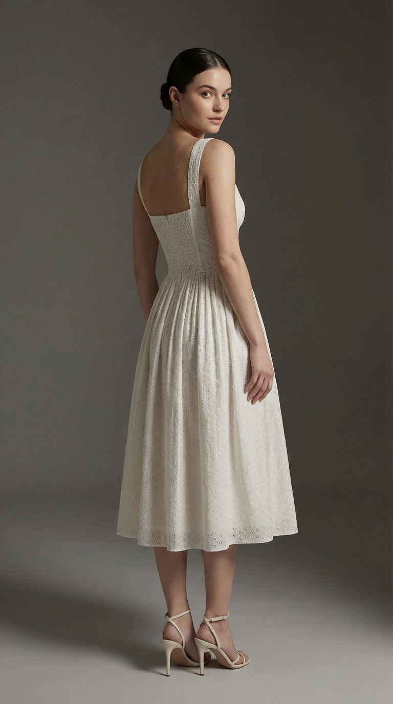 Althea Robe Mi-Longue - Ivoire