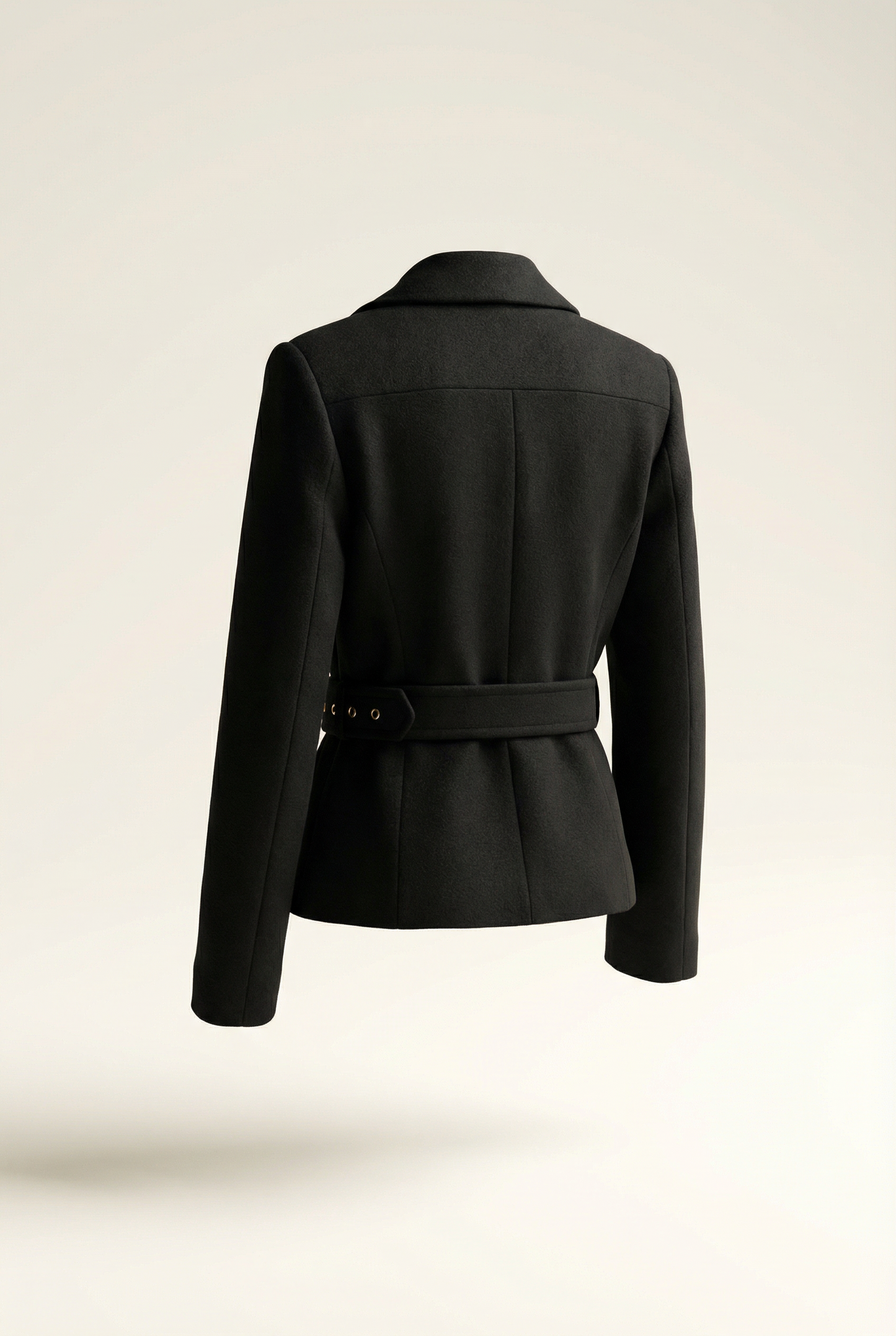 Claudia Blazer Ceinturé Court – Noir