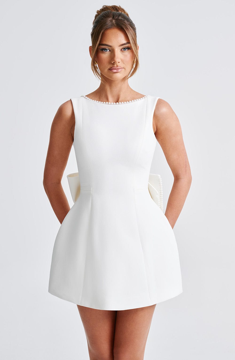 Carrie Short Dress - Ivory