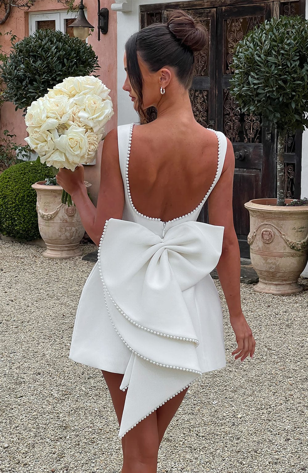 Carrie Short Dress - Ivory  Aurlienne Paris