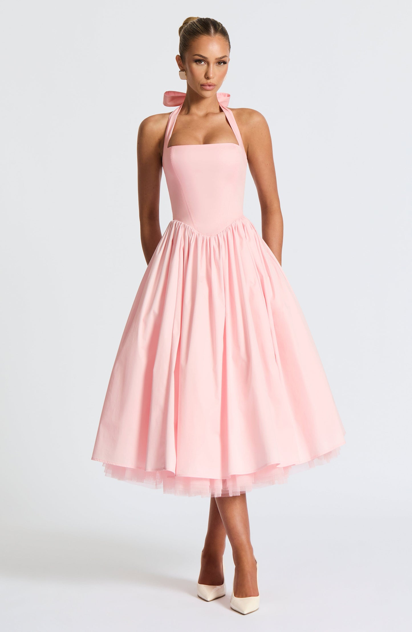 Cressida Robe Mi-Longue - Blush