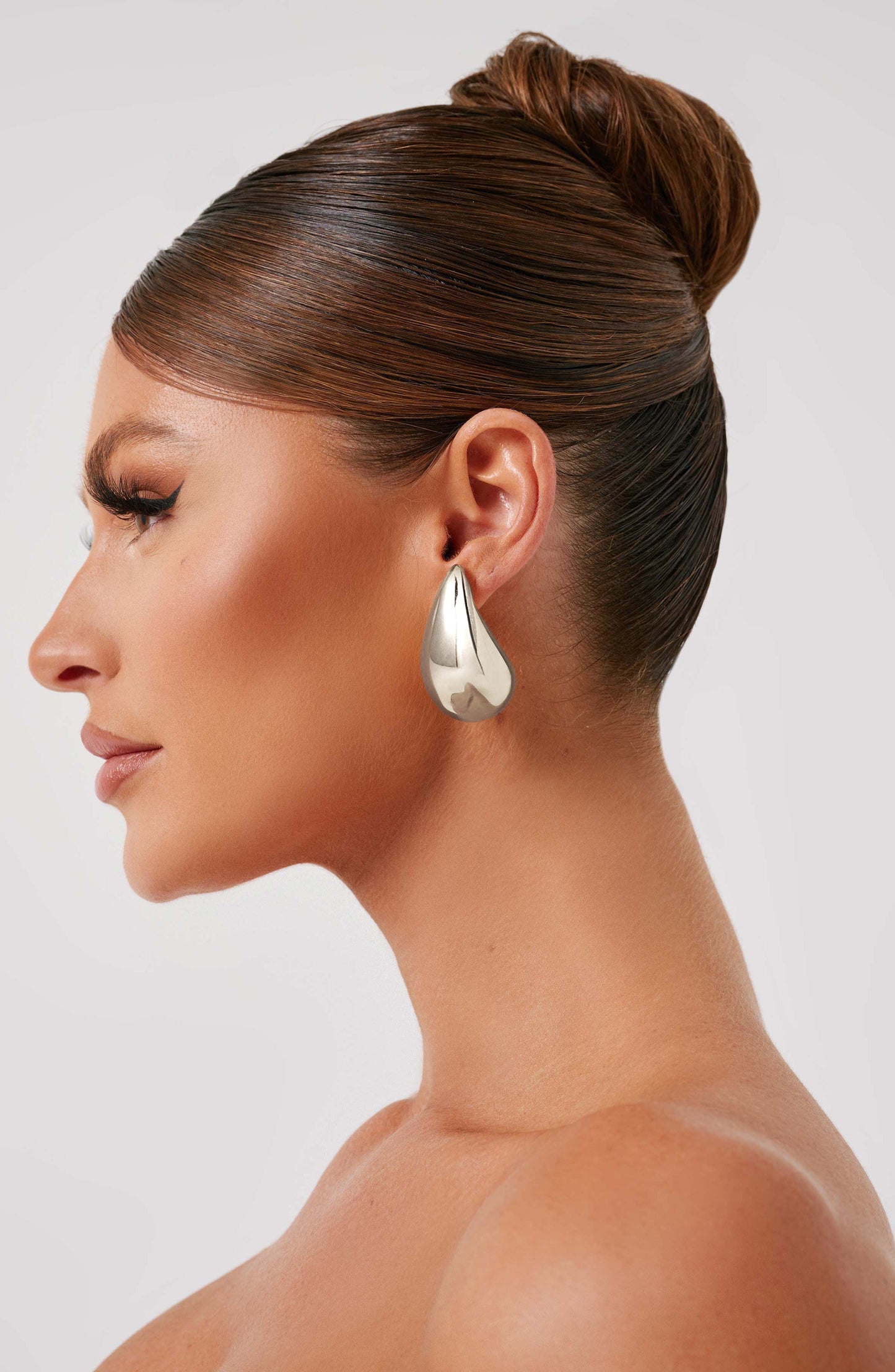 Boucles d’Oreilles Fayth Grand Modèle – Argenté