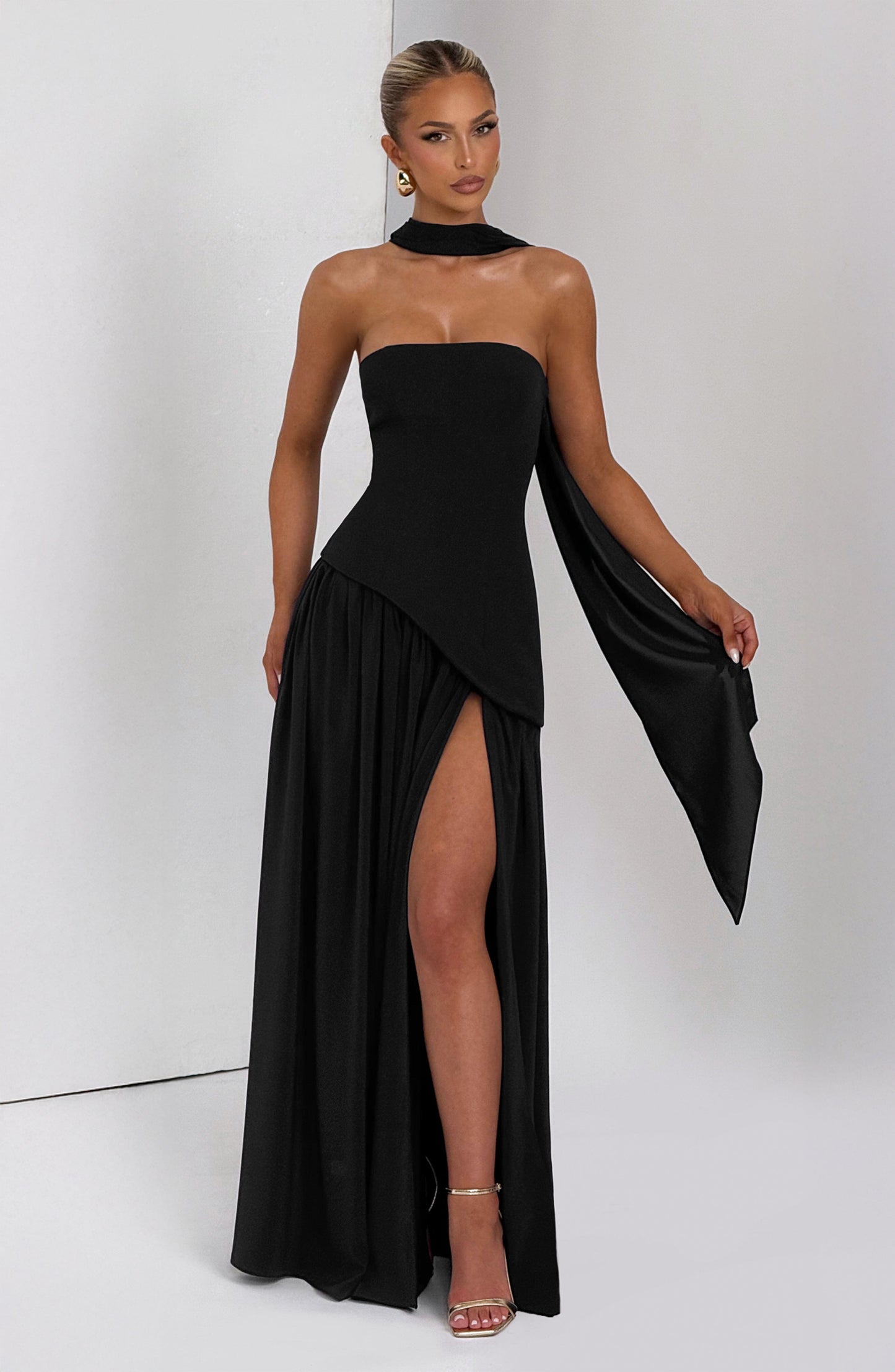 Robe Longue Maliyah – Noir