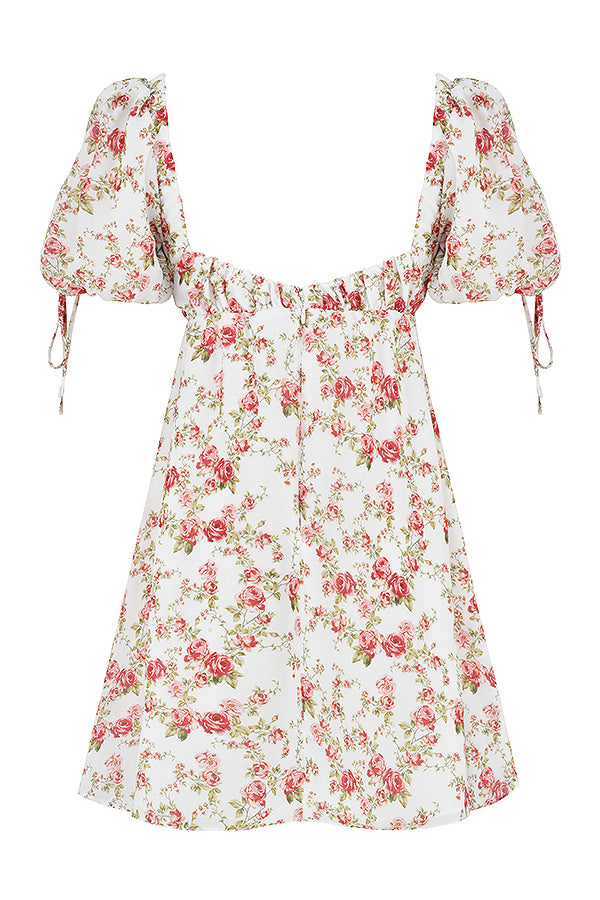 Héloïse Robe Courte Rose Imprimé