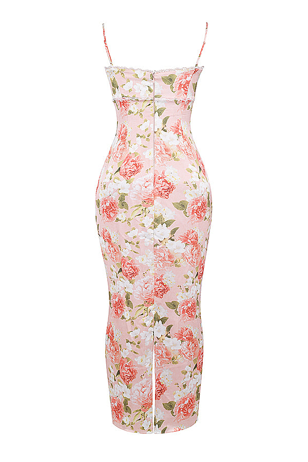 Clémence Robe Longue Rose Pivoine