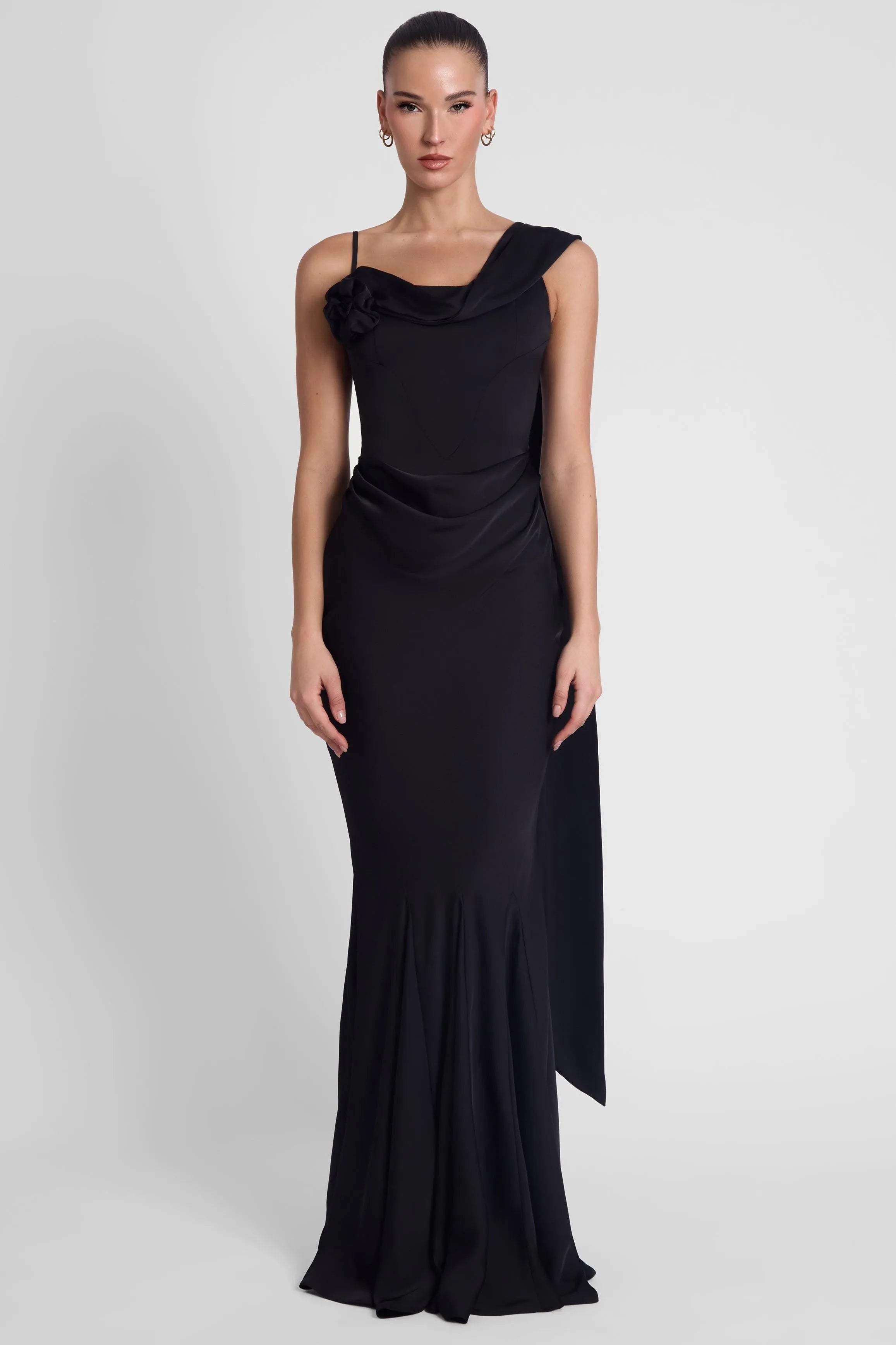 seraphine black dress Maxi — – Aurélienne Paris t shirt Color:MULTI TIE DYE A Line Spaghetti Straps stretch fabric that hugs