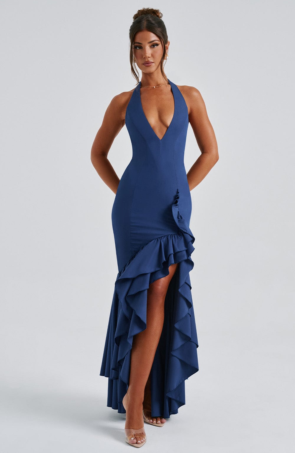 Veronique Long Dress - Navy Blue