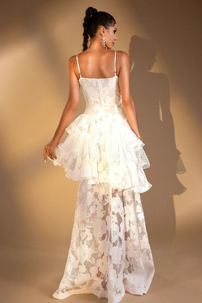 Ivory Flower Long Dress - Ivory