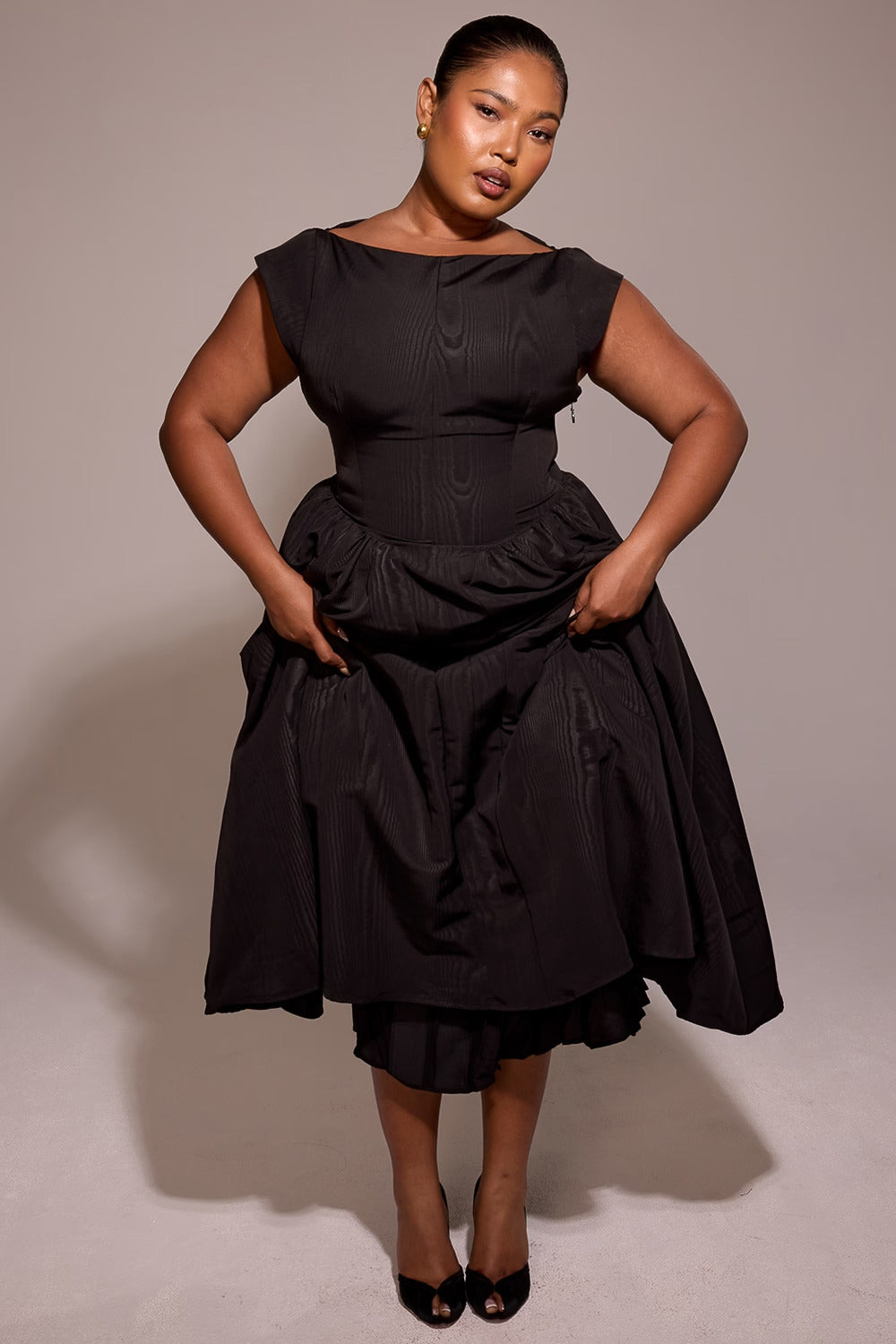 Cassiane Robe Mi-Longue - Noir