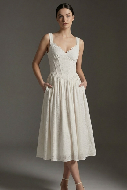 Althea Robe Mi-Longue - Ivoire