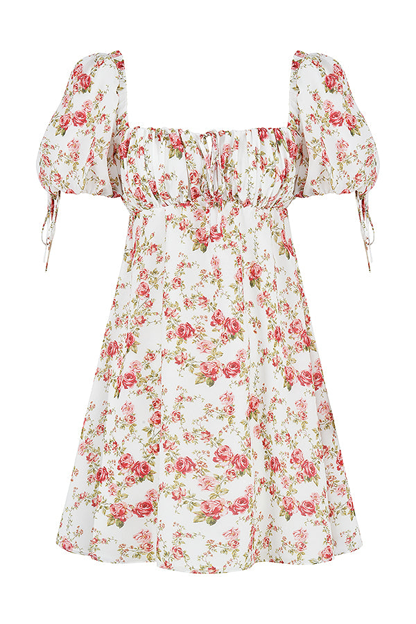 Héloïse Robe Courte Rose Imprimé