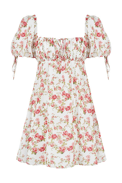 Héloïse Robe Courte Rose Imprimé
