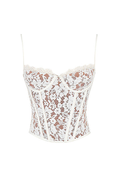 Manon Corset Dentelle Ivoire