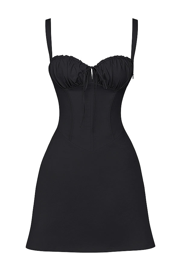 Lila Robe Courte Noir