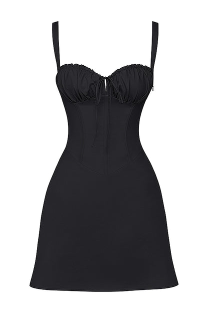 Lila Robe Courte Noir