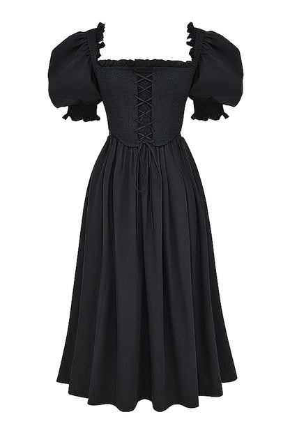 Zélie Robe Mi-Longue Noir