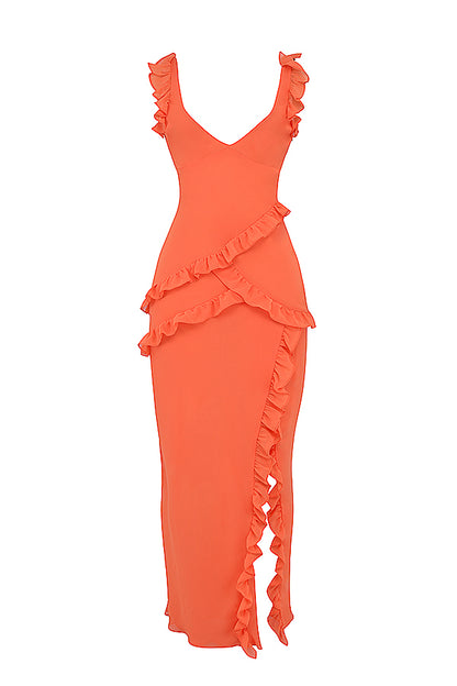 Maëva Robe Longue Orange