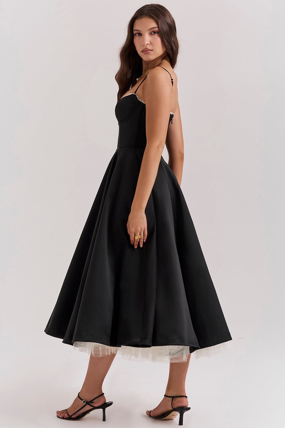 Aurore Robe Mi-Longue — Noir