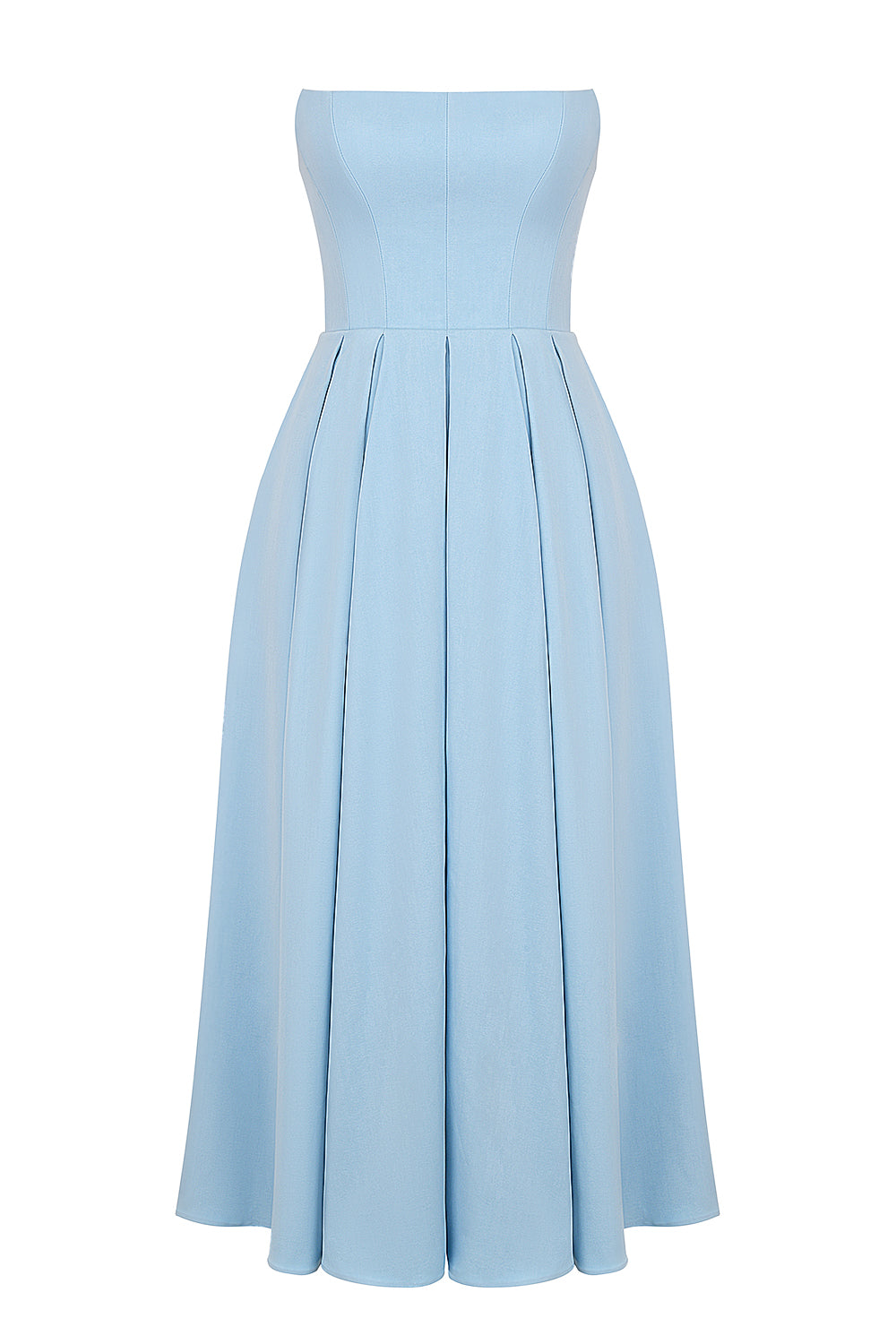 Capucine Robe Mi-Longue Bleu