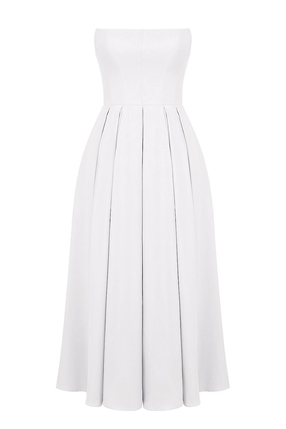 Capucine Robe Mi-Longue Blanc