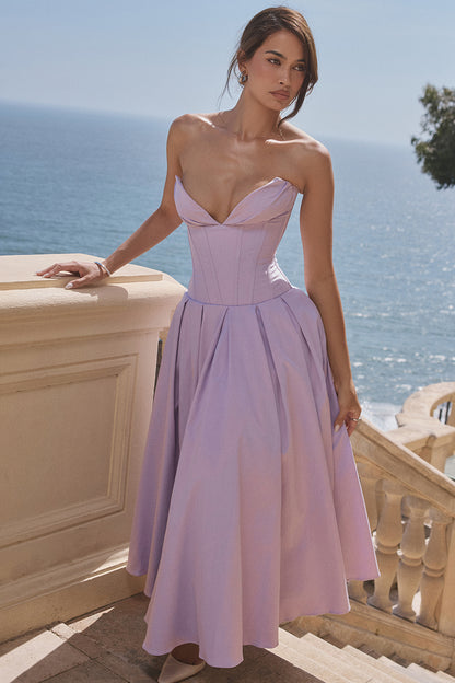Apolline Robe Mi-Longue Violet