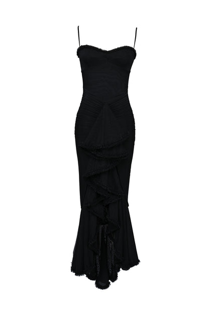 Éléonore Robe Longue Noir