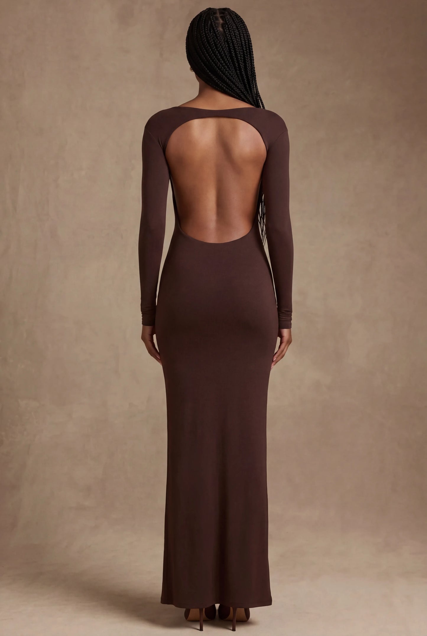 Octavia Robe Longue — Brun Cacao
