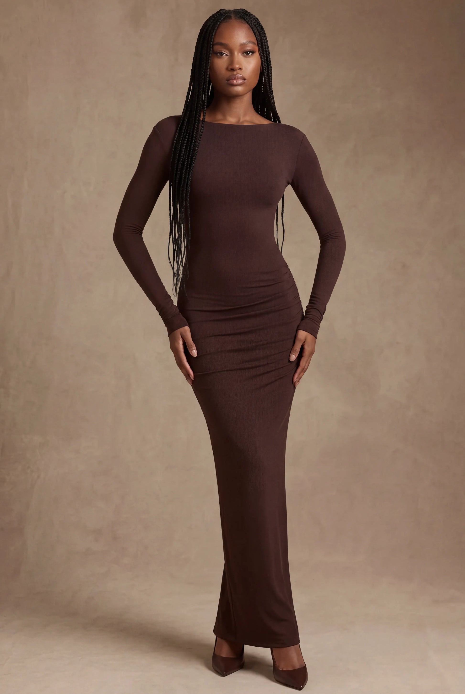 Octavia Maxi Dress — Cocoa Brown – Aurélienne Paris Octavia Maxi Dress — Cocoa Brown – Aurélienne Paris