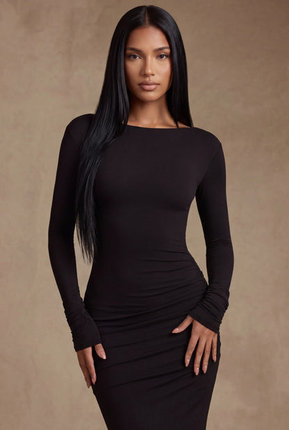 Octavia Robe Longue — Noir
