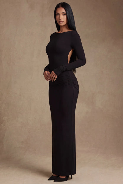 Octavia Robe Longue — Noir