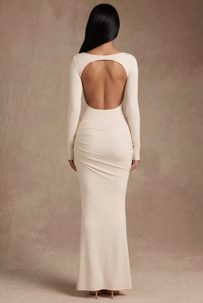 Octavia Robe Longue — Ivoire