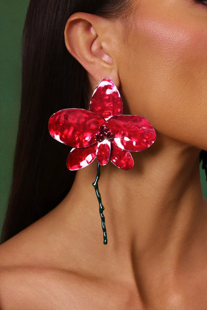 Lilia Earrings – Orchid Red