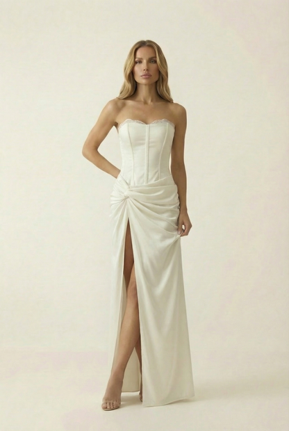 Calista Robe Longue - Ivoire Nacré