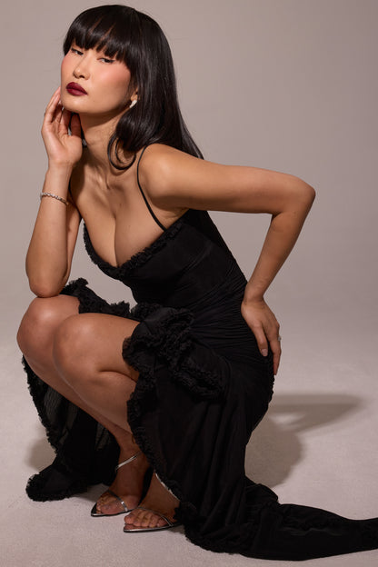 Éléonore Robe Longue Noir