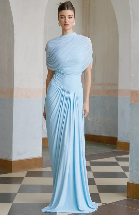 Inaya Long Dress - Sky Blue