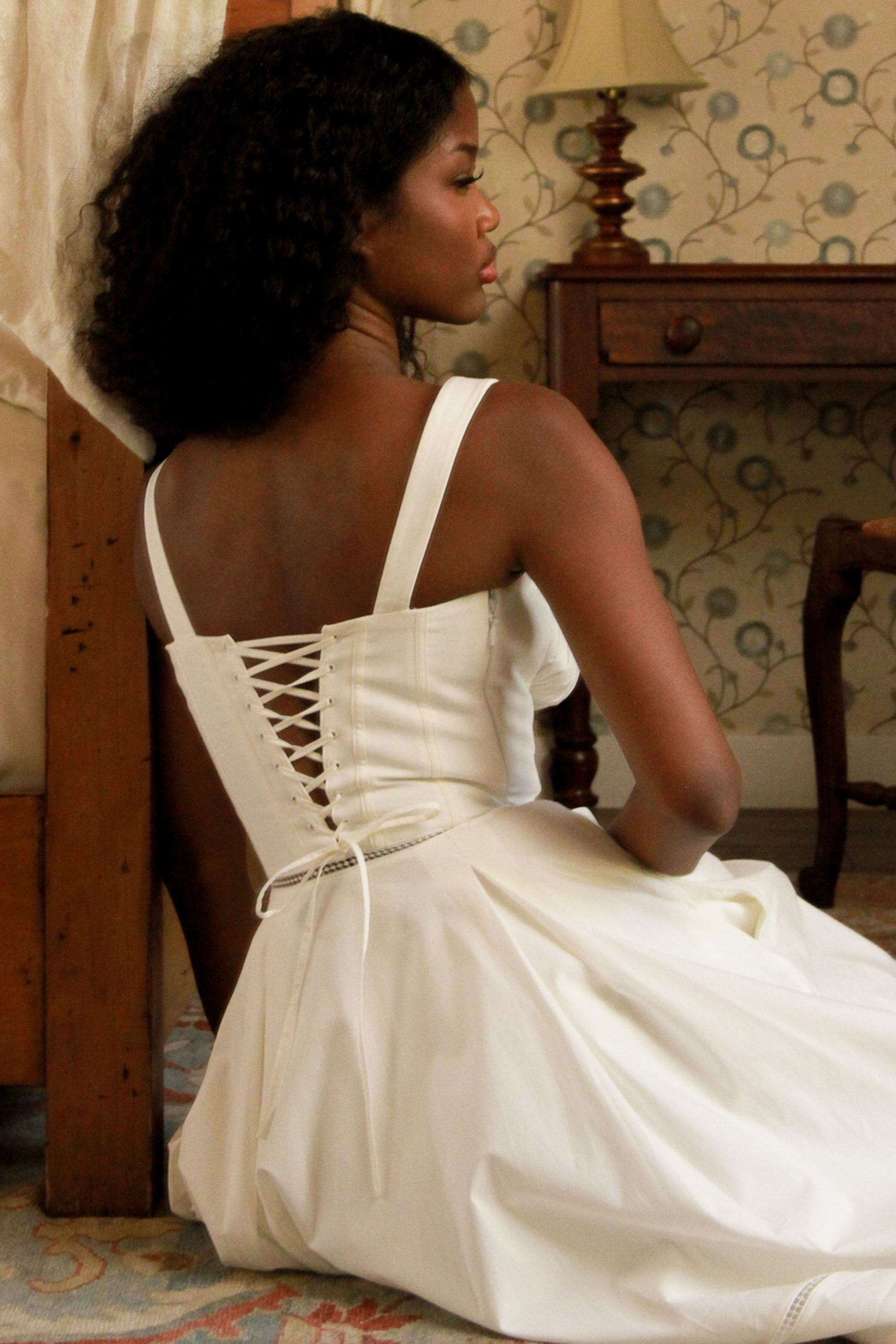 Adèle Robe Mi-Longue Blanc