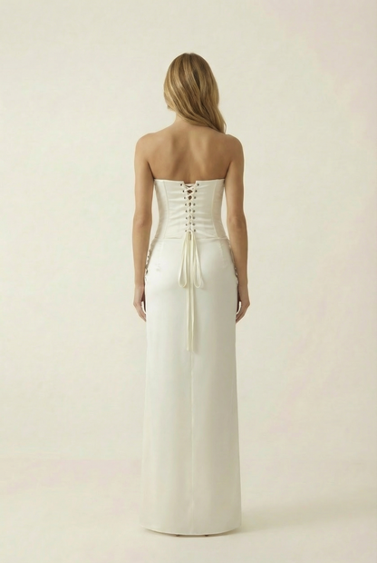 Calista Robe Longue - Ivoire Nacré