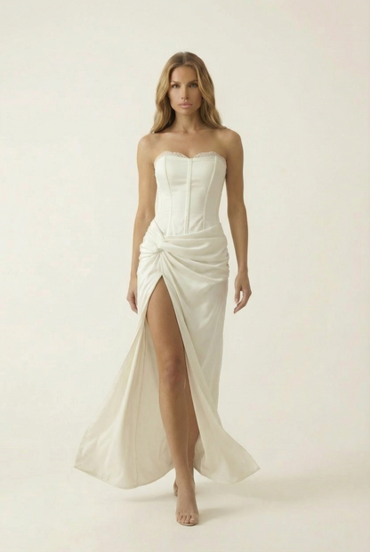 Calista Robe Longue - Ivoire Nacré