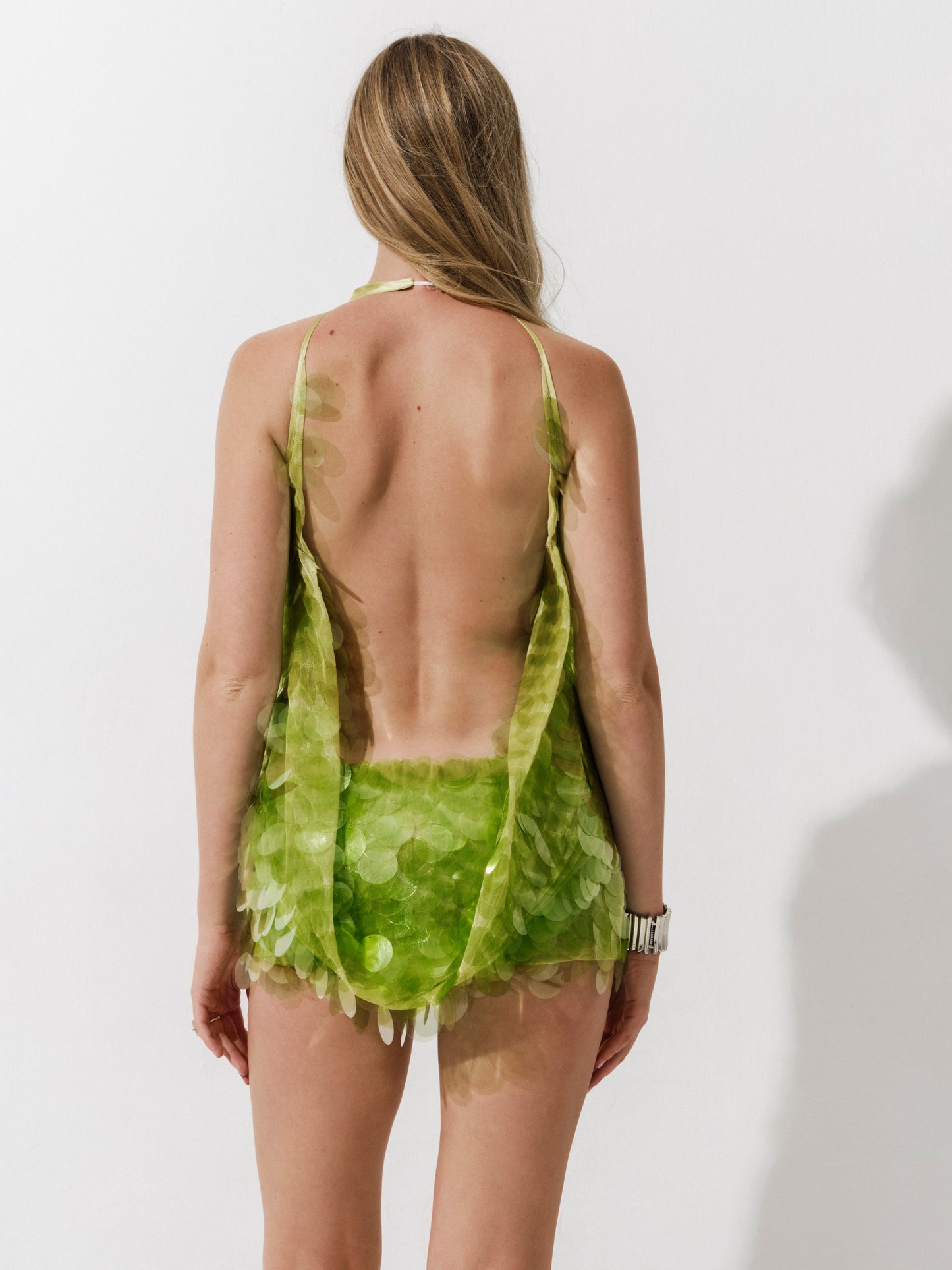 Ninon Robe Courte Vert Anis