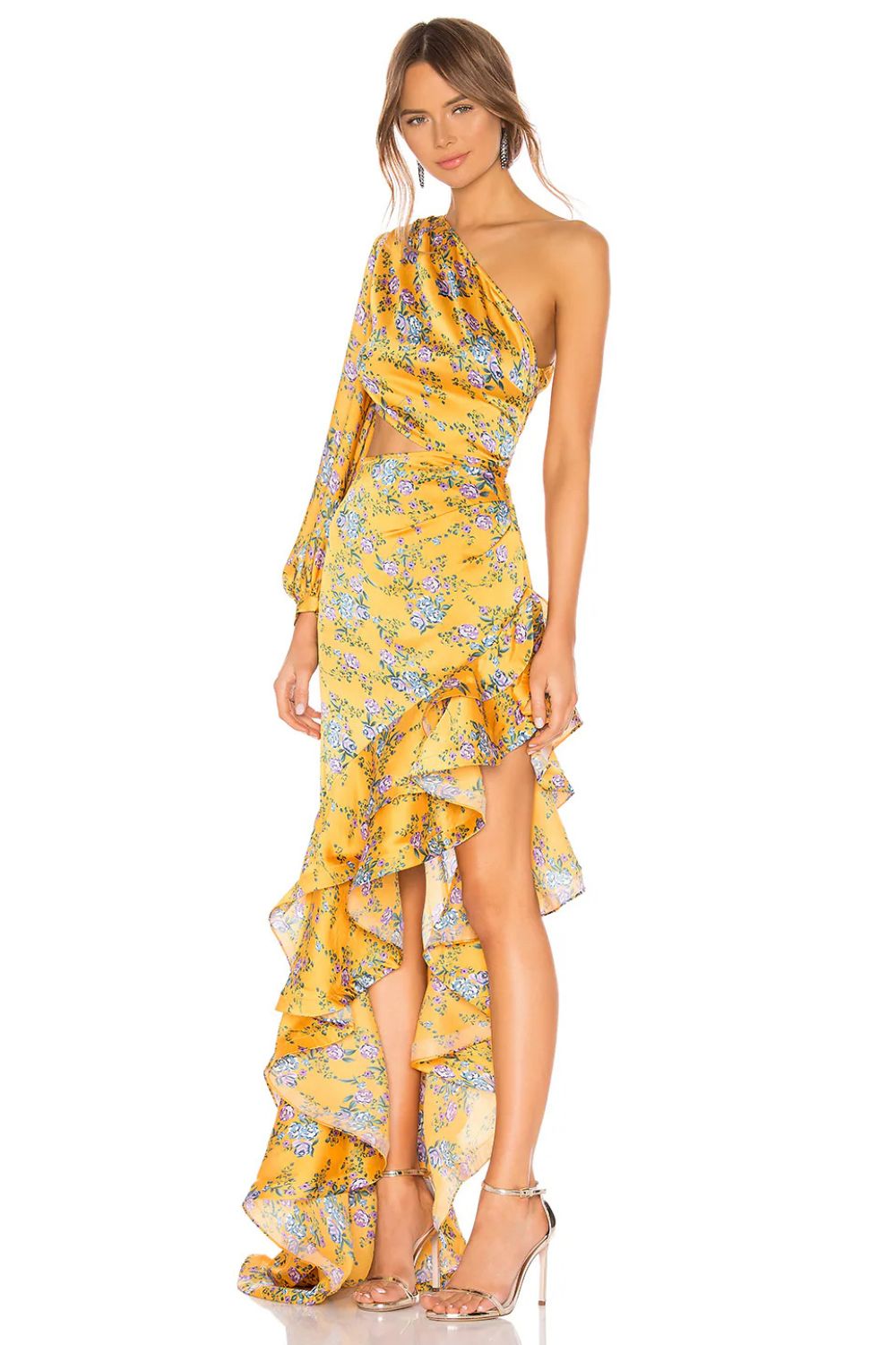 Fioretta Long Dress - Yellow Floral