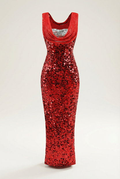 Carmen Robe Longue - Rouge Rubis