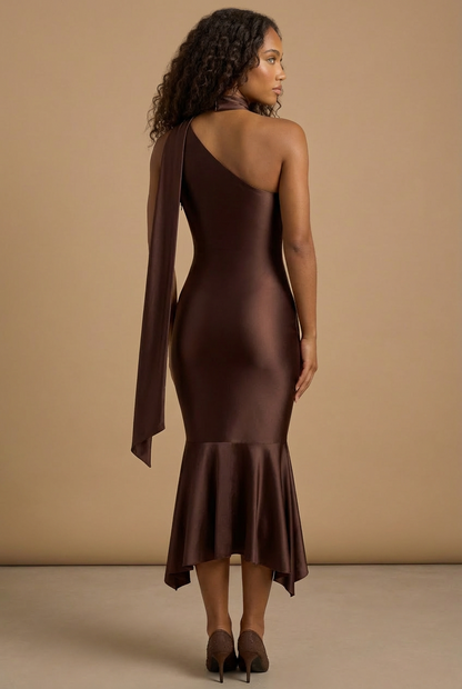 Sirena Robe Mi-Longue - Brun Cacao