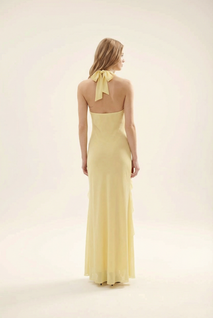Solène Robe Longue - Citron