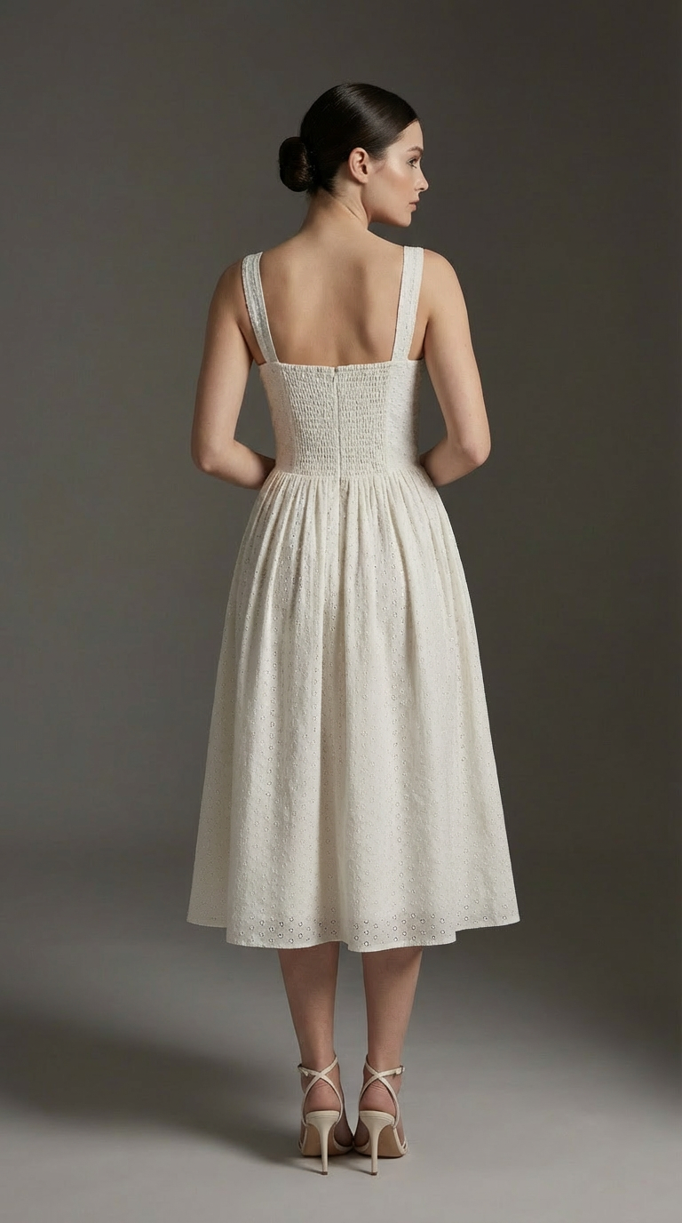 Althea Robe Mi-Longue - Ivoire