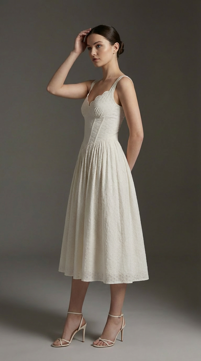 Althea Robe Mi-Longue - Ivoire