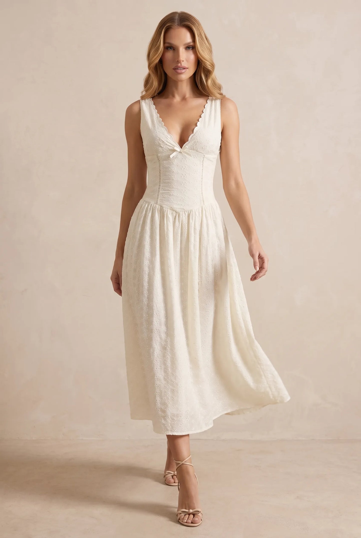 Althea Robe Mi-Longue - Ivoire